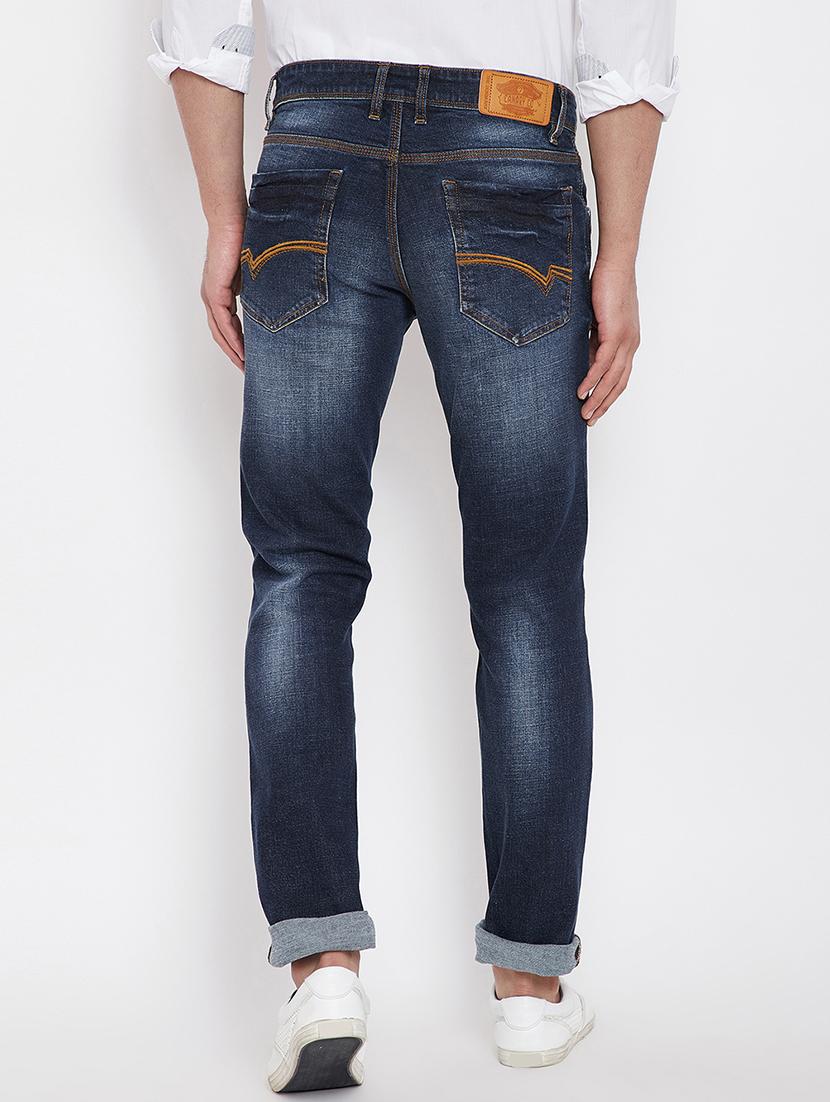 blue light washed ripped denim jeans - 15840832 - Zoom Image - 3
