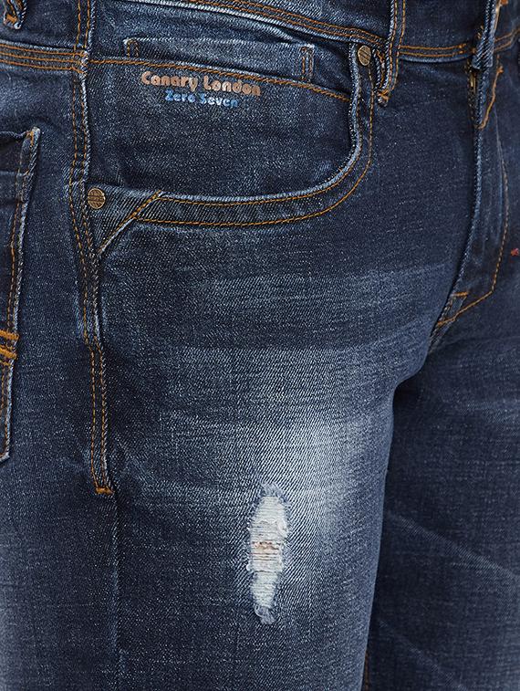 blue light washed ripped denim jeans - 15840832 - Zoom Image - 5