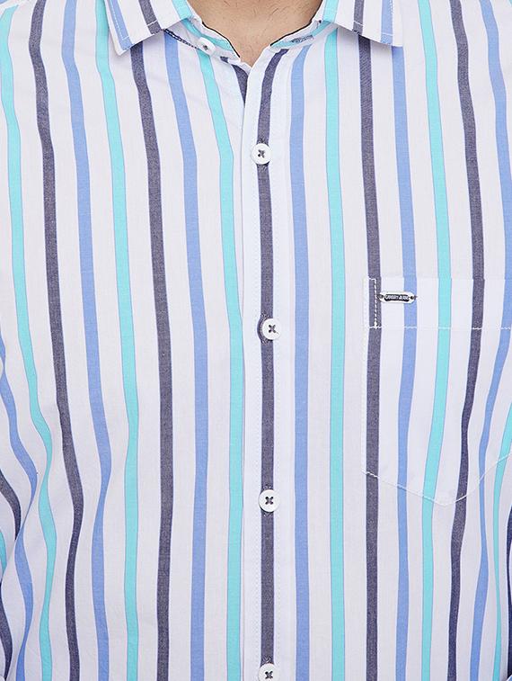 blue striped casual shirt - 15840845 - Zoom Image - 5