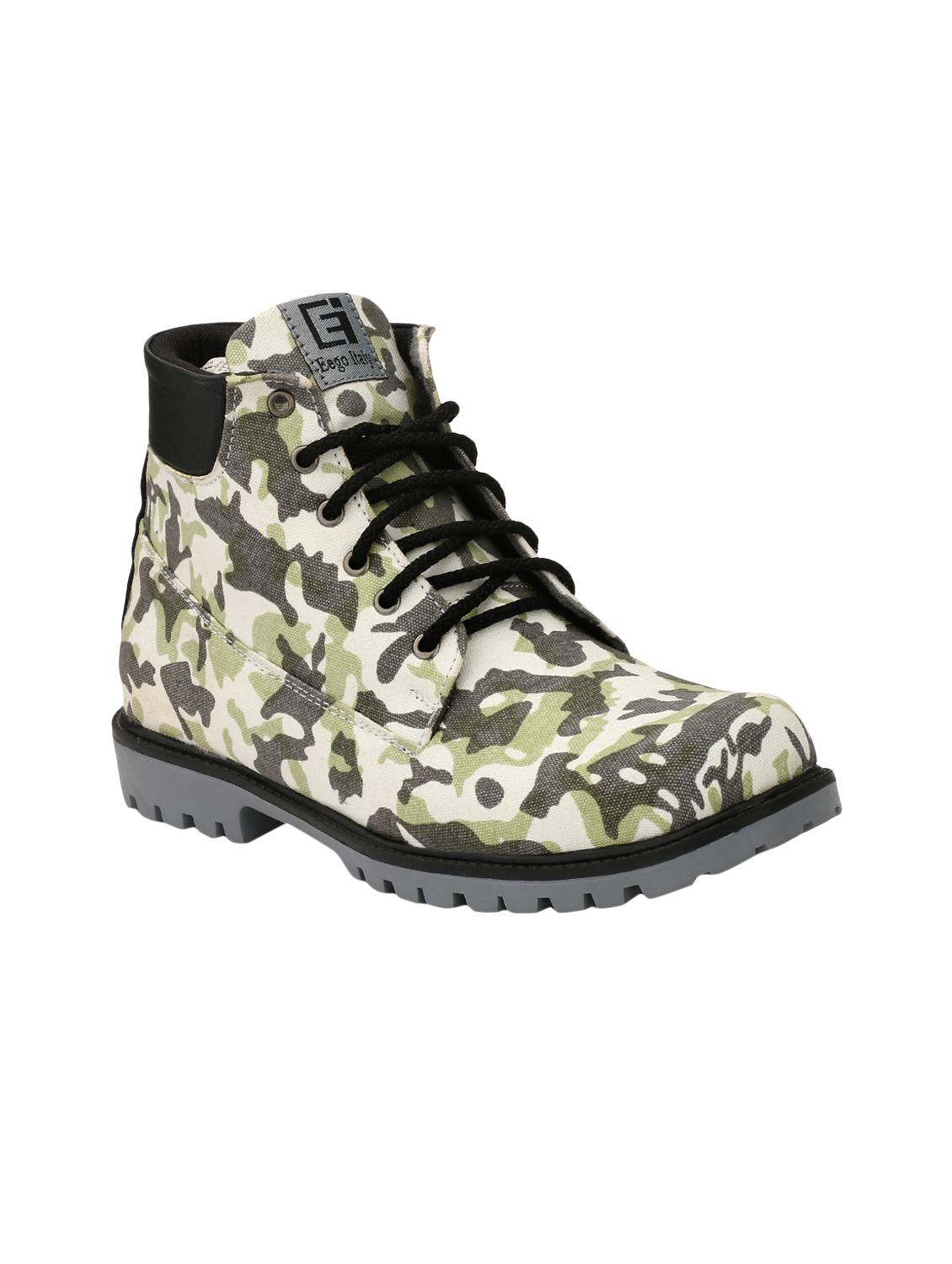 multi colored canvas high ankle boots - 15842042 - Zoom Image - 1