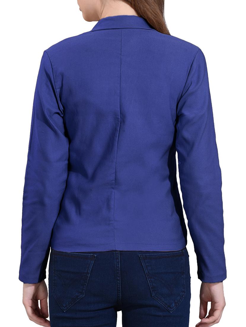 lapel collar solid blazer - 15842534 - Zoom Image - 3