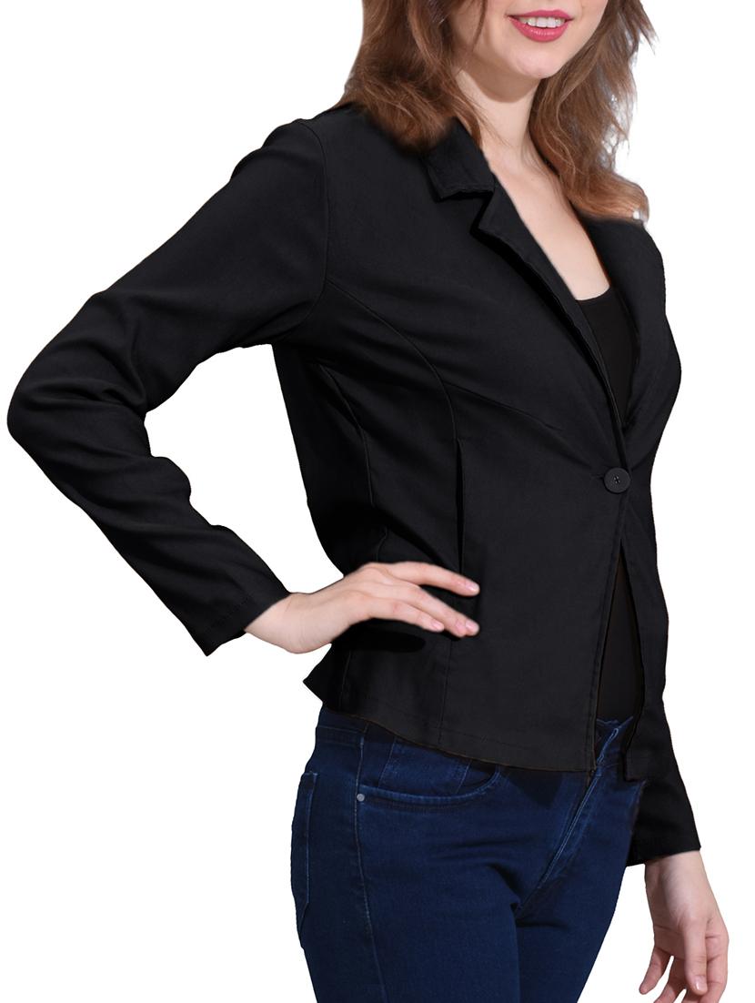 lapel collar solid blazer - 15842535 - Zoom Image - 2