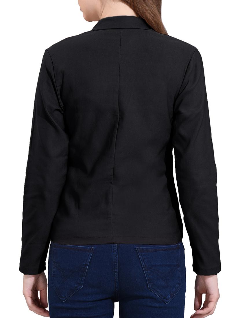 lapel collar solid blazer - 15842535 - Zoom Image - 3