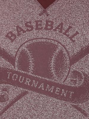 maroon printed raglan t-shirt - 15842900 - Standard Image - 4