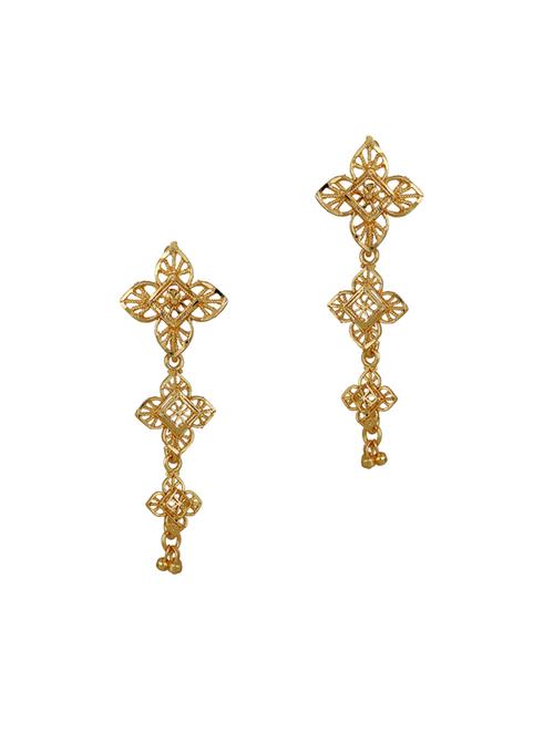 gold brass drop earring - 15842985 - Standard Image - 1