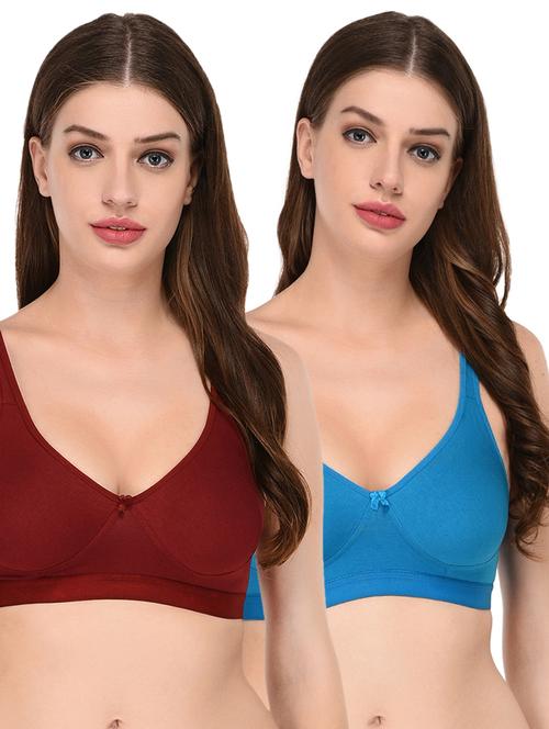 set of 2 bow patch sports bras - 15842994 - Standard Image - 1