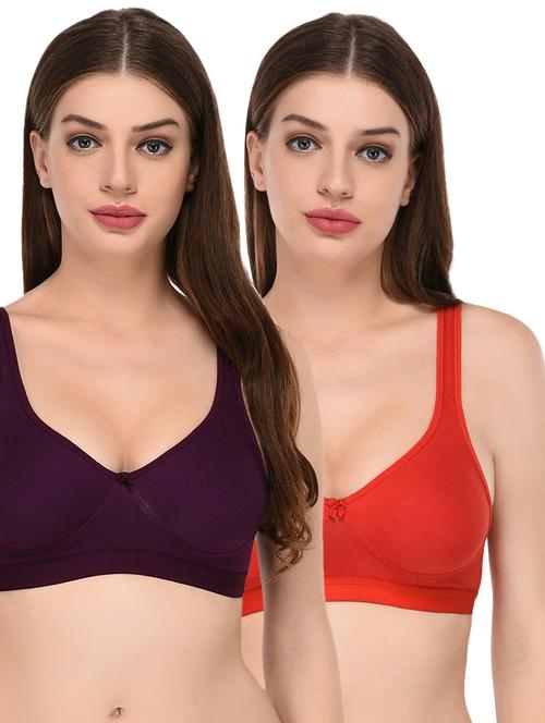 set of 2 bow patch sports bras - 15843001 - Standard Image - 1