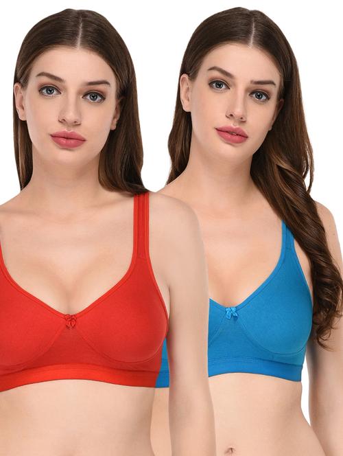 set of 2 bow patch sports bras - 15843005 - Standard Image - 1