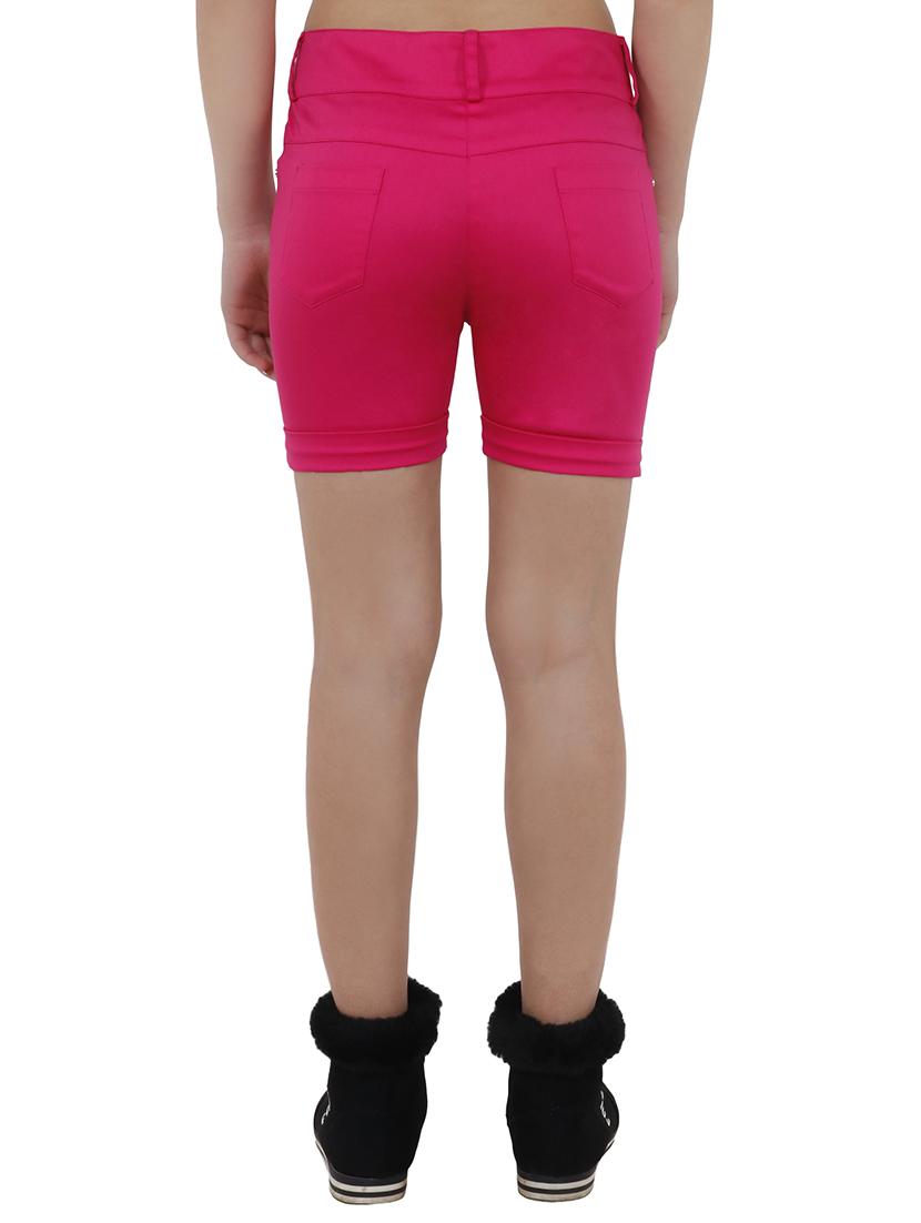 turn up hem button closure shorts - 15843078 - Zoom Image - 3