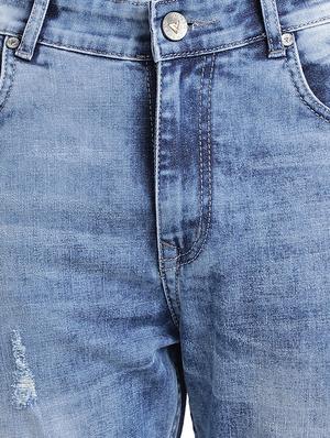 blue cotton blend ripped jeans - 15843142 - Standard Image - 4
