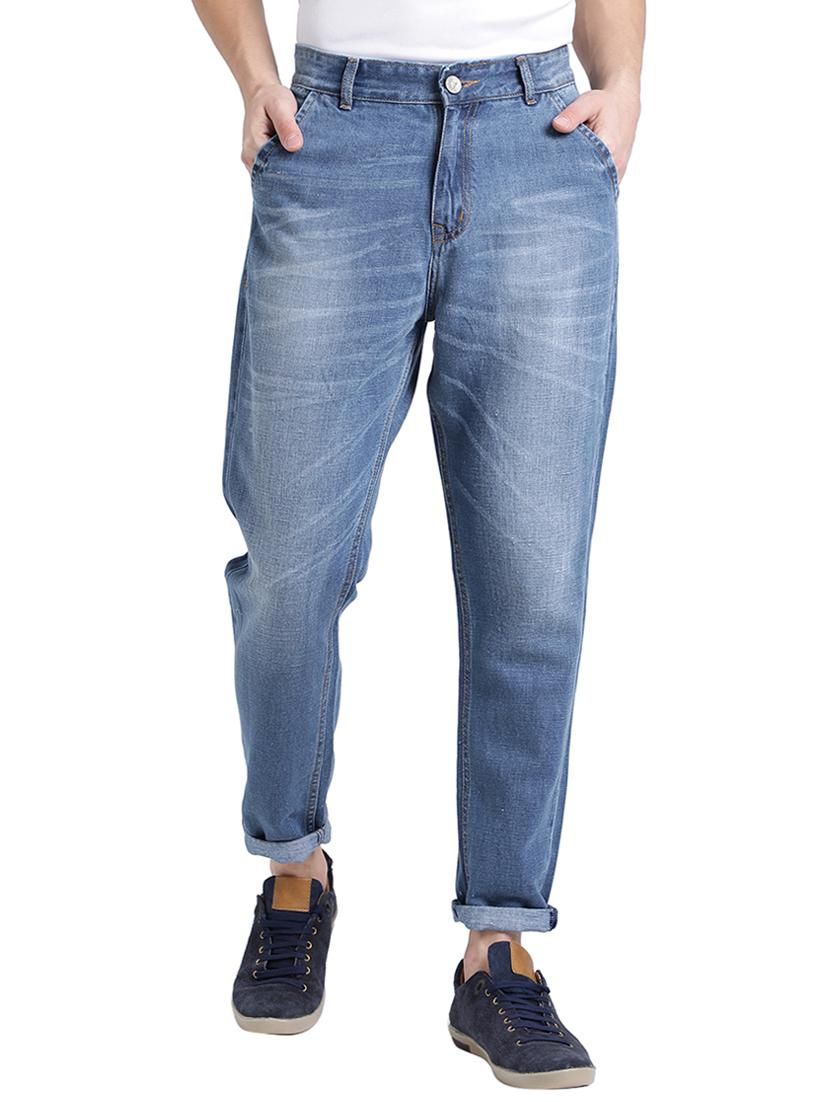 blue cotton washed jeans - 15843148 - Zoom Image - 1