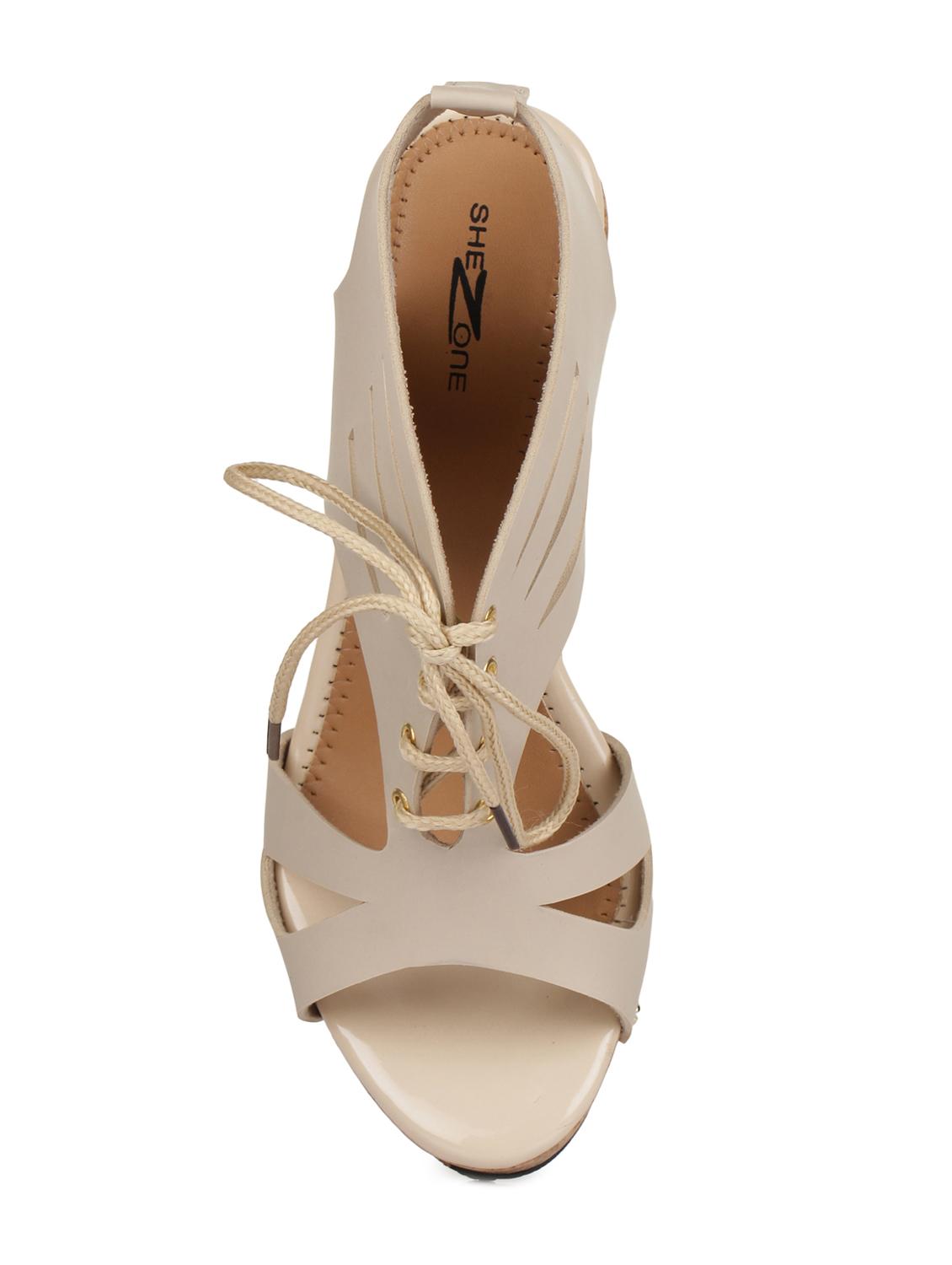 beige back strap wedges - 15844905 - Zoom Image - 4