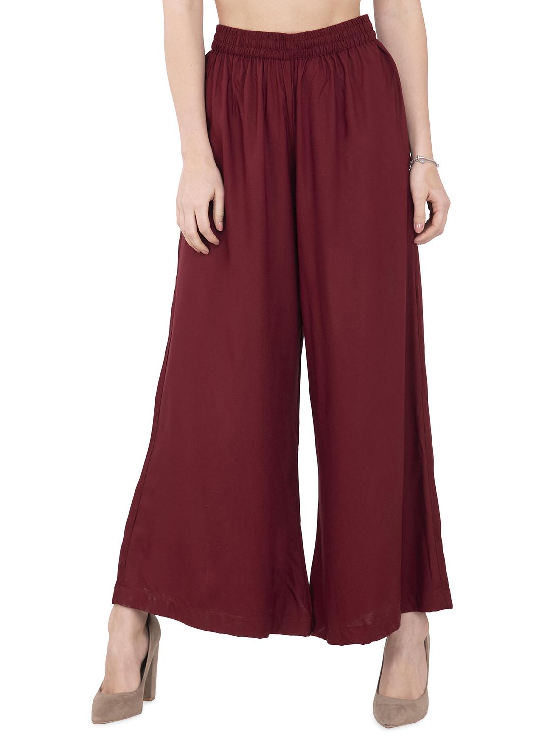 elasticated waist flared palazzo - 15845823 - Zoom Image - 1