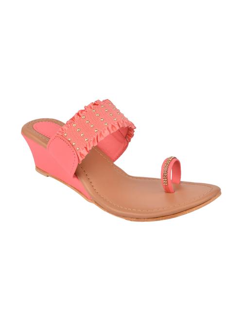 pink one toe wedges - 15846335 - Very Small Image - 1