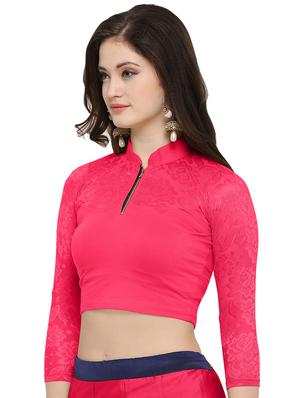net solid blouse - 15846878 - Standard Image - 2