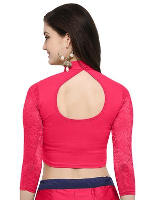 net solid blouse - 15846878 - Standard Image - 3