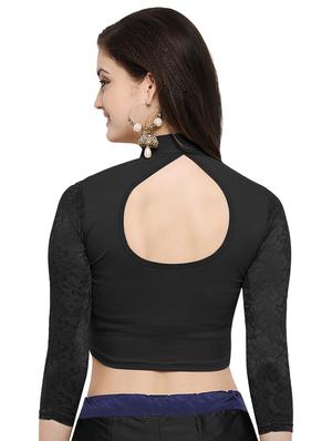 net zipper solid blouse - 15846880 - Standard Image - 3