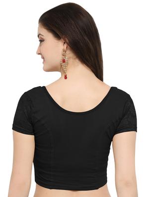 net sleeved solid blouse - 15846886 - Standard Image - 3