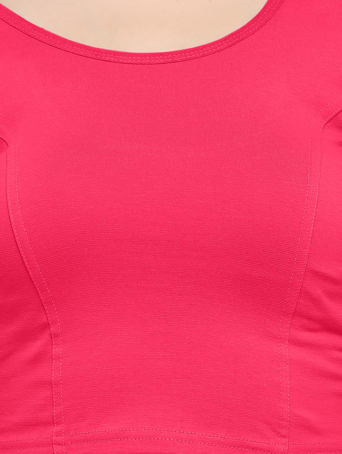 net sleeved solid blouse - 15846888 - Zoom Image - 4