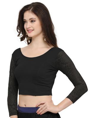 net solid blouse - 15846902 - Standard Image - 2