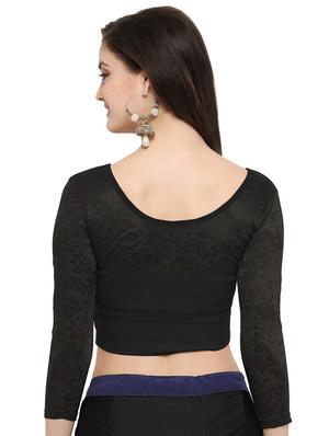 net solid blouse - 15846902 - Standard Image - 3
