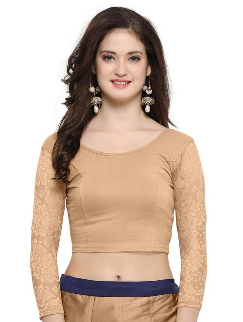 Net solid blouse - 15846903 - Standard Image - 1