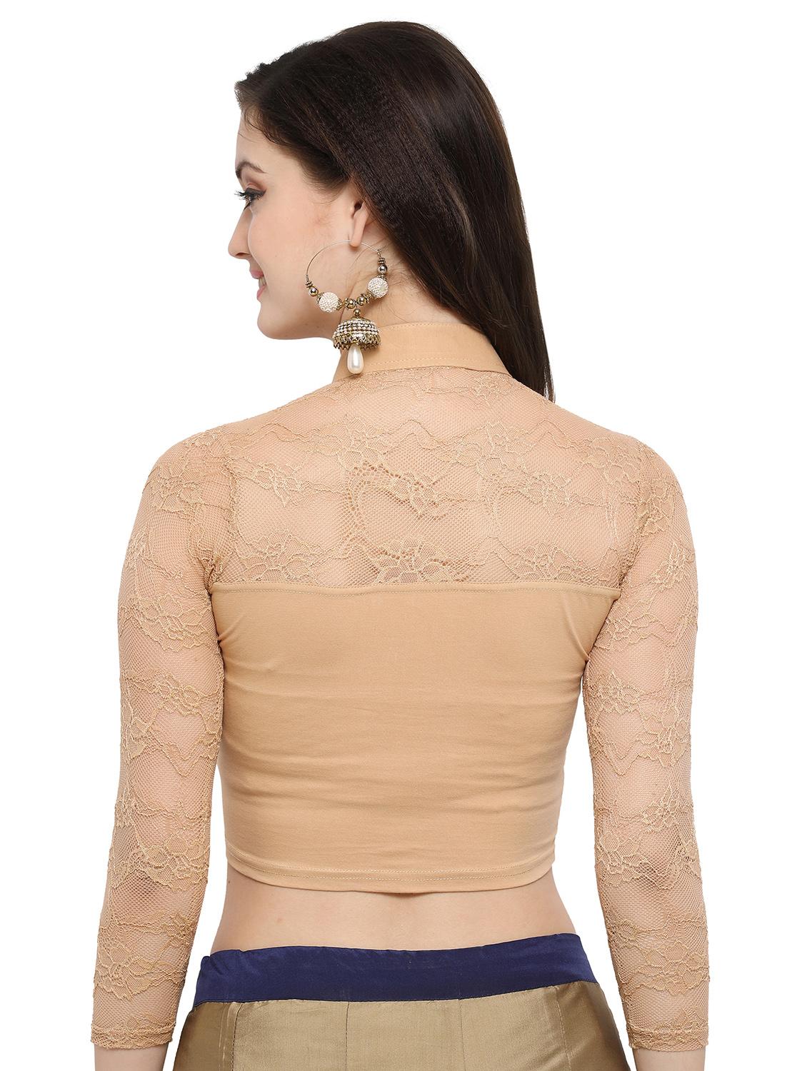 net solid blouse - 15846907 - Zoom Image - 3