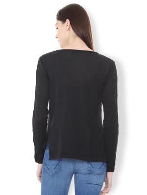 side slit button detail knitted top - 15848884 - Standard Image - 2