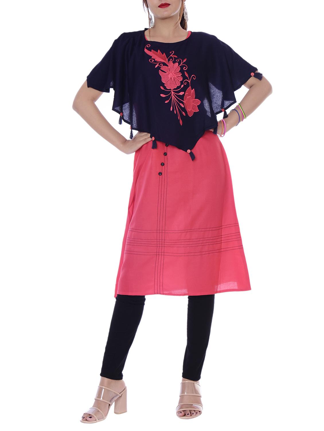 Embroidered a-line kurta - 15849107 - Zoom Image - 1