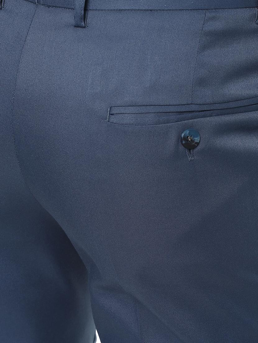 blue polyester flat front formal trouser - 15849346 - Zoom Image - 4