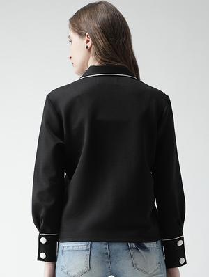 contrast piping double breasted blazer - 15850094 - Standard Image - 3