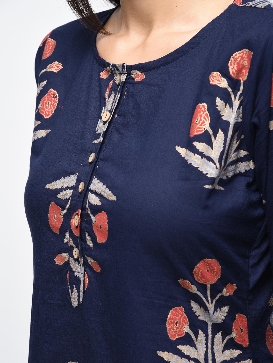 straight printed kurta - 15850581 - Zoom Image - 5