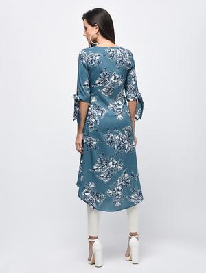 a-line printed kurta - 15850597 - Standard Image - 3