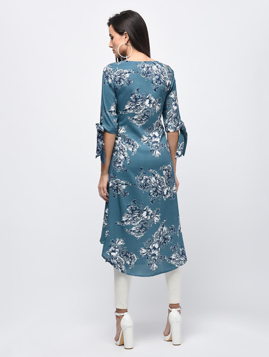 a-line printed kurta - 15850597 - Zoom Image - 3
