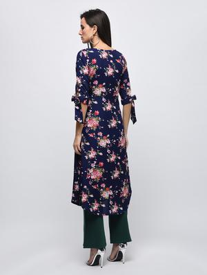 a-line printed kurta - 15850600 - Standard Image - 3