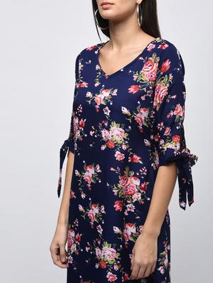 a-line printed kurta - 15850600 - Standard Image - 4