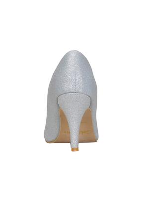 silver slip on pumps - 15850927 - Standard Image - 3