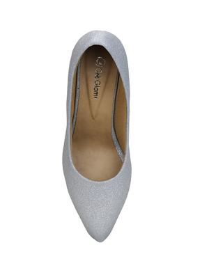 silver slip on pumps - 15850927 - Standard Image - 4