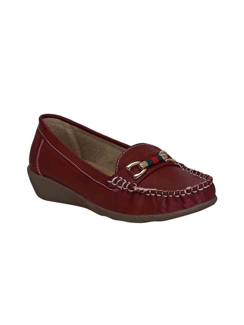 maroon slip on loafers - 15850931 - Standard Image - 1