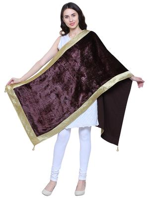 brown velvet shawl - 15851175 - Standard Image - 2