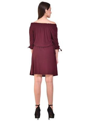 striped off shoulder blouson dress - 15851274 - Standard Image - 3