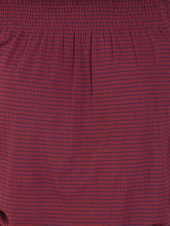 striped off shoulder blouson dress - 15851274 - Zoom Image - 4