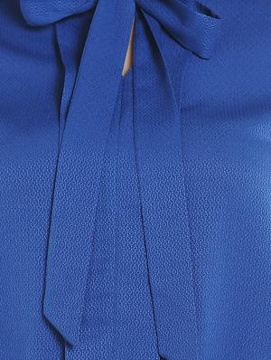 tie knot neck gathered blouson top - 15851646 - Standard Image - 4