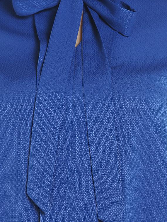 tie knot neck gathered blouson top - 15851646 - Zoom Image - 4