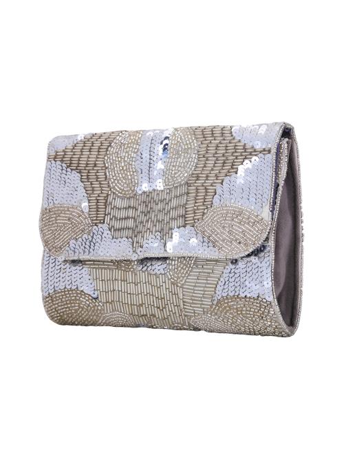 silver canvas regular clutch - 15851844 - Very Small Image - 1