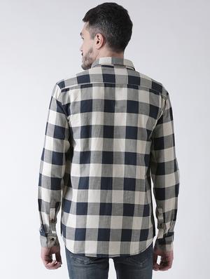 blue checkered casual shirt - 15851891 - Standard Image - 3