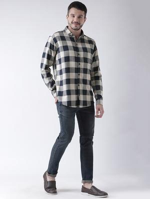 blue checkered casual shirt - 15851891 - Standard Image - 4
