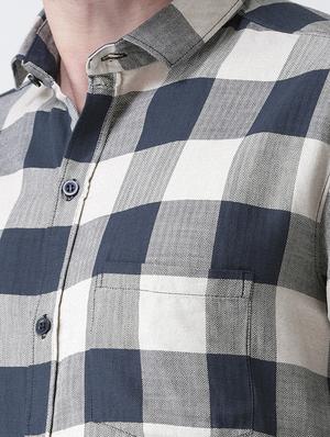 blue checkered casual shirt - 15851891 - Standard Image - 5