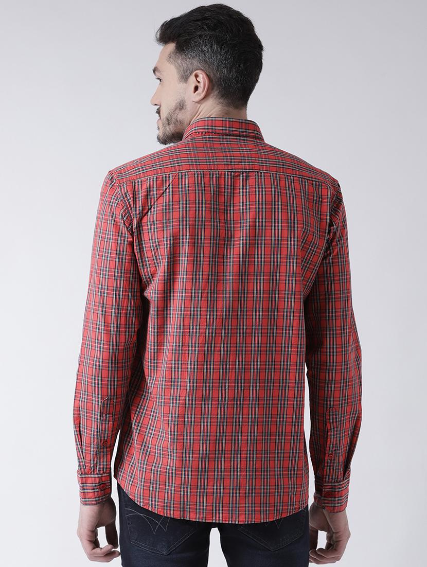 orange checkered casual shirt - 15851898 - Zoom Image - 3
