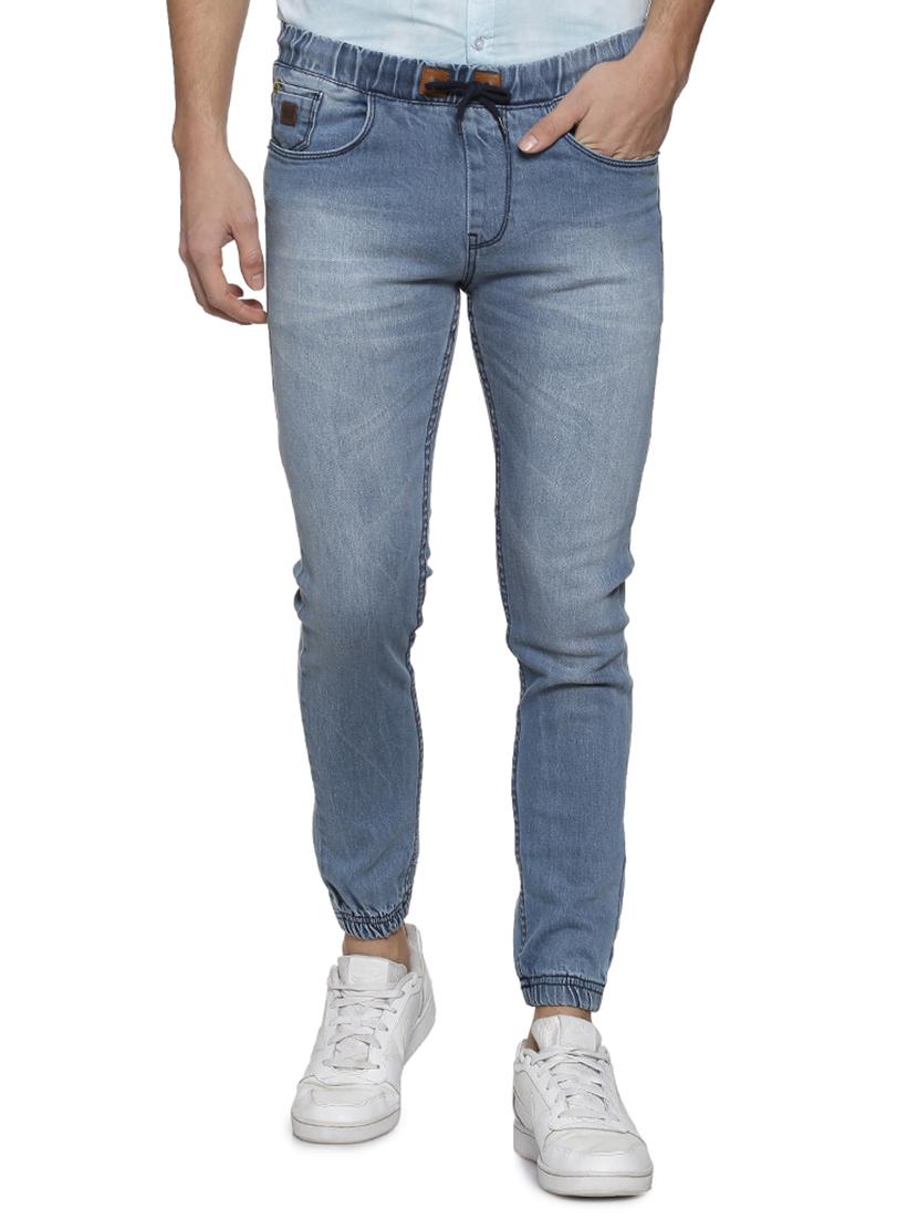 light blue denim jogger - 15852032 - Zoom Image - 1